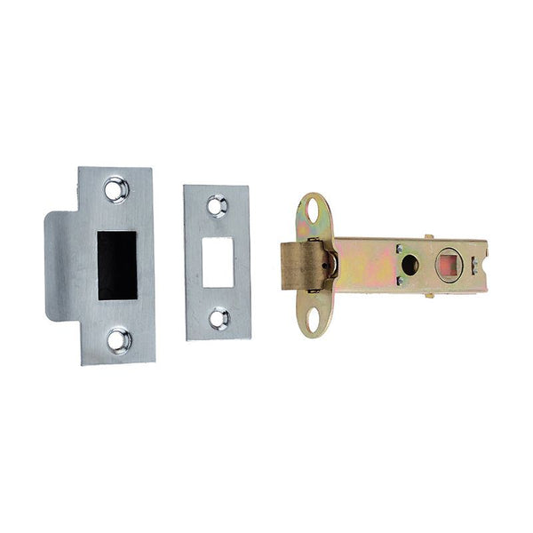 Frelan - Jedo Double Sprung Tubular Latches 150mm  - Polished Brass/Satin Chrome - JL6666S-150 - Choice Handles