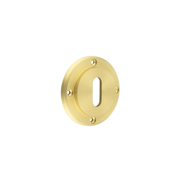 Burlington - Standard Keyway Escutcheons - Roses Sold Seperately - Satin Brass - BUR60SB - Choice Handles