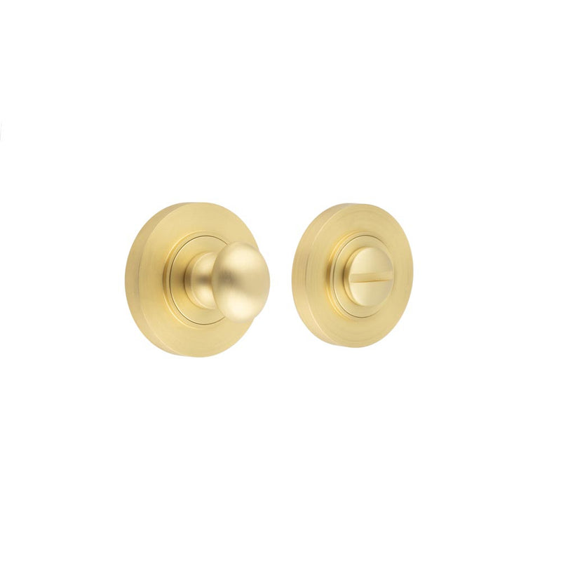 Burlington - Turns & Releases Inner 1 Plain Rose - Satin Brass - BUR-80SB-50SB - Choice Handles