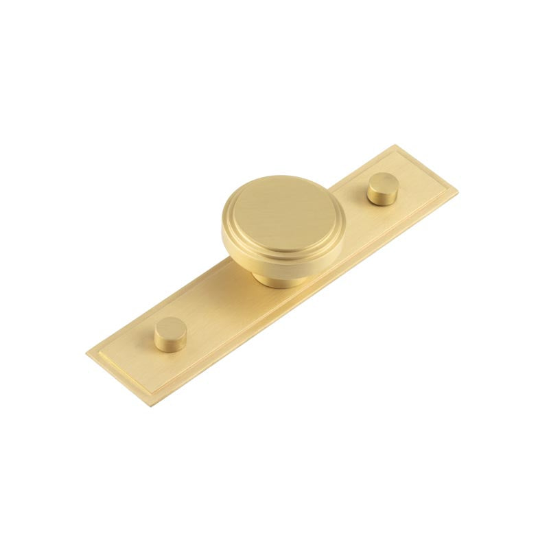 Hoxton - Cropley Cupboard Knobs 40mm - Satin Brass - HOX-1040SB-6090SB - Choice Handles