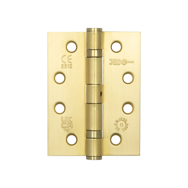 Jedo Grade 11 Steel Ball Bearing Hinges 102x76mm Satin Brass - J8500SB