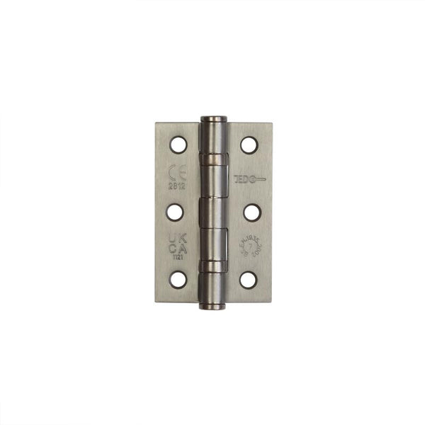 Frelan -  Steel Ball Bearing Hinge 3inch 76x50x2mm - Gun Metal - J8502GM - (Pair)