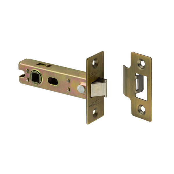 Jedo - 75mm Antique Brass Tubular latch - JL121AB