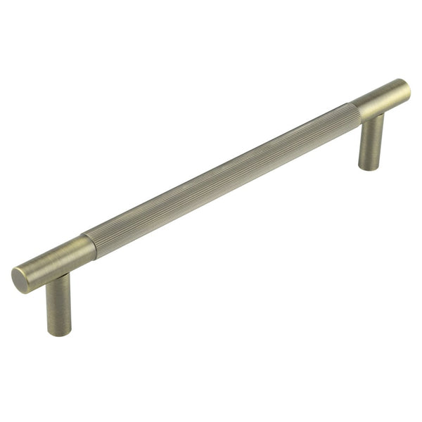 Venice Linear Knurled 300x19mm Antique Brass Pull Handle - JV1803AB