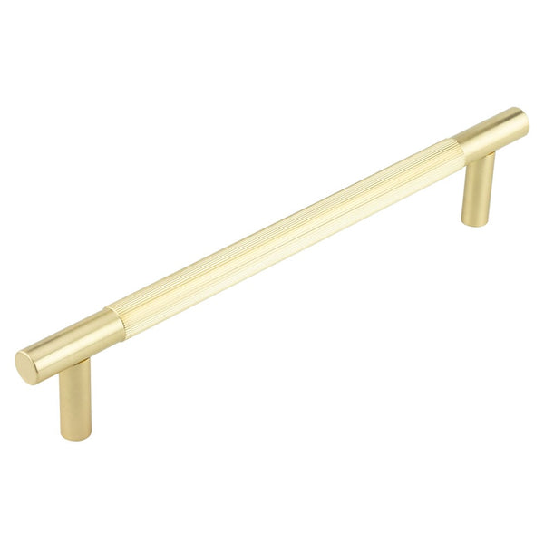 Venice Linear Knurled 300x19mm Satin Brass Pull Handle - JV1803SB