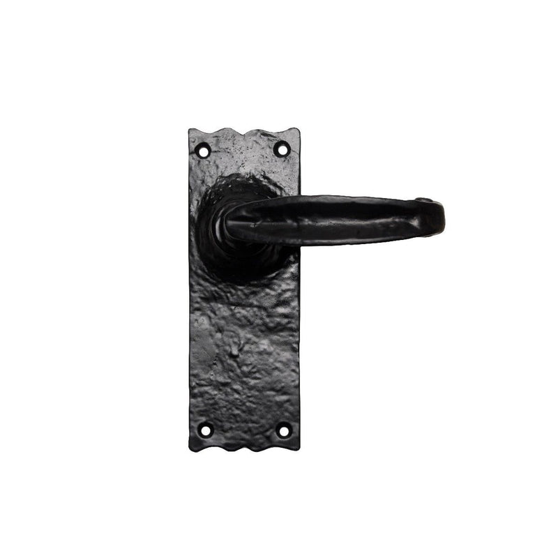 Carlisle Brass - Traditional V Lever on Latch Backplate - Black Antique - LF5517 - Choice Handles