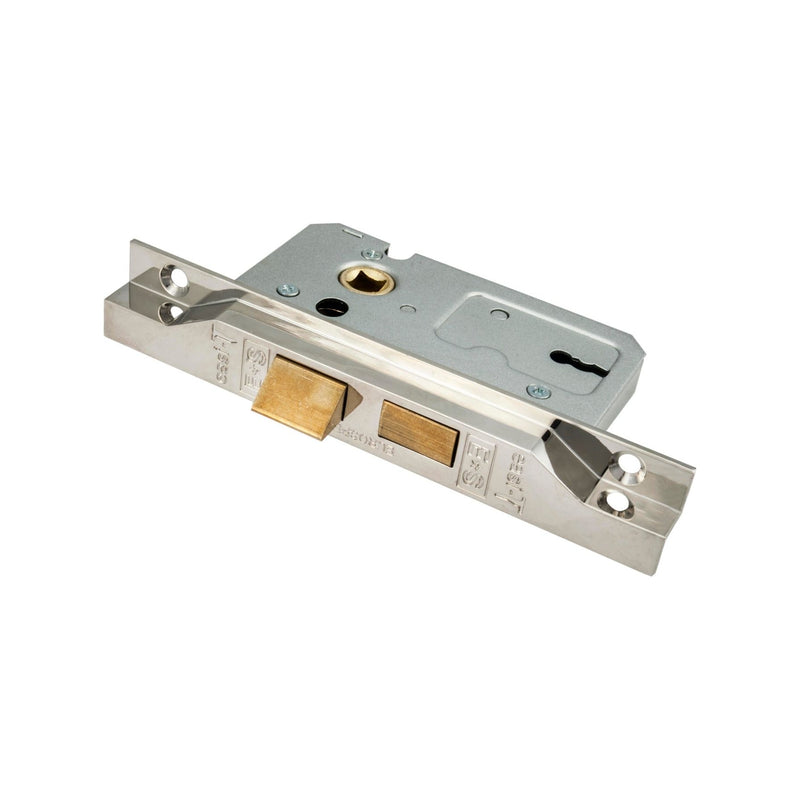 Eurospec - Contract 2 Lever Sashlock Rebated 64mm - Satin Nickel - LSE5225SN/REB - Choice Handles