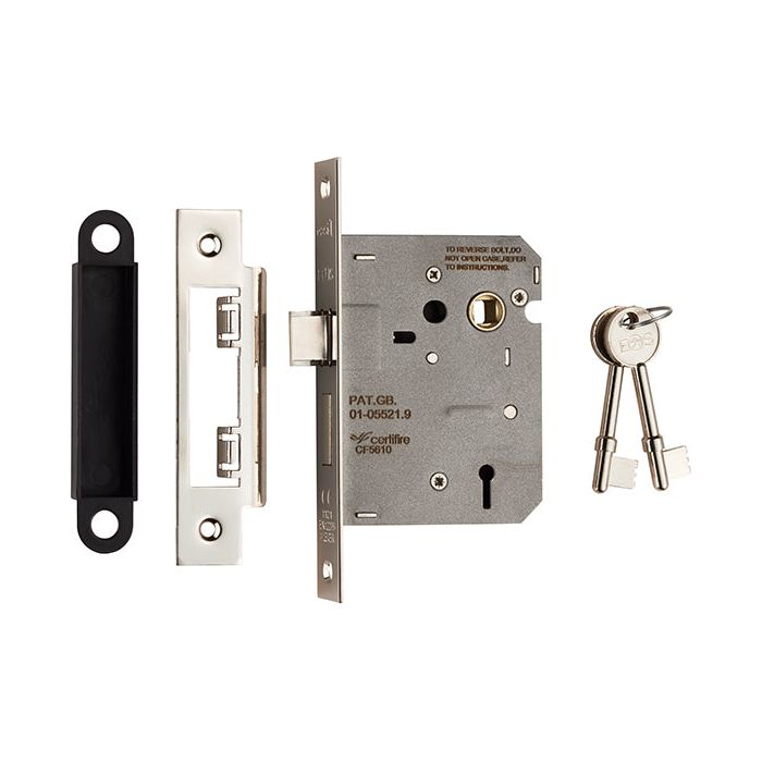 Eurospec - Contract 3 Lever Sashlock 76mm - Nickel Plate - LSE5330NP - Choice Handles