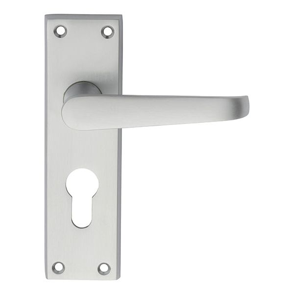 Carlisle Brass - Victorian Lever on Euro Lock Backplate - Satin Chrome - M30YSC - Choice Handles