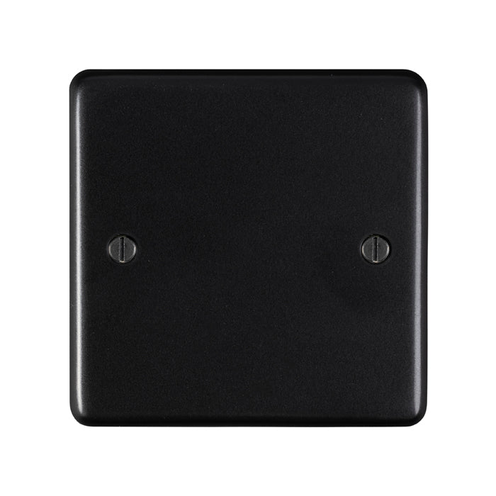 Eurolite Stainless steel Single Blank Plate - Matt Black - MB1B - Choice Handles