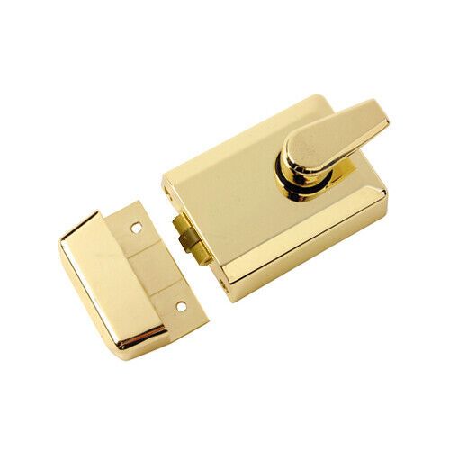 60mm Roller Bolt Night Latch Polished Brass Finish
 - NL-R3060-PB