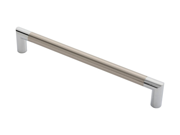 Serozzetta Trend Suited Pull Handle 300mm - Satin Nickel / Polished Chrome - PH160BCPSN