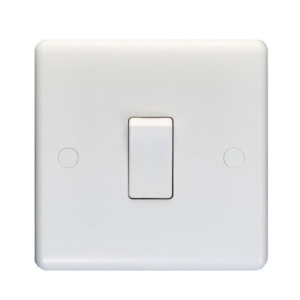 Eurolite Enhance White Plastic 1 Gang Switch - White - PL3011 - Choice Handles