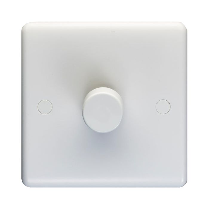 Eurolite Enhance White Plastic 1 Gang Dimmer - White - PL3504/12LED - Choice Handles