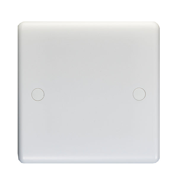 Eurolite Enhance White Plastic Single Blank Plate - White - PL4011 - Choice Handles