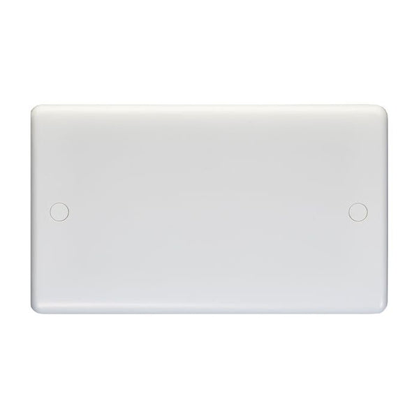 Eurolite Enhance White Plastic Double Blank Plate - White - PL4012 - Choice Handles