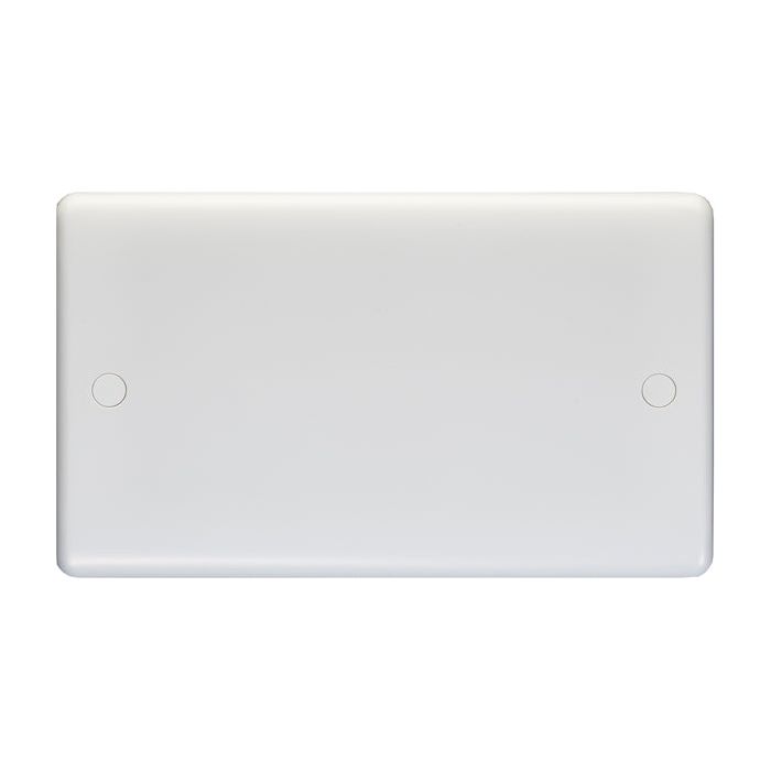 Eurolite Enhance White Plastic Double Blank Plate - White - PL4012 - Choice Handles