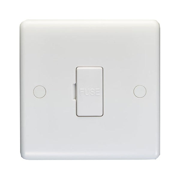 Eurolite Enhance White Plastic Unswitched Fuse Spur - White - PL4130 - Choice Handles