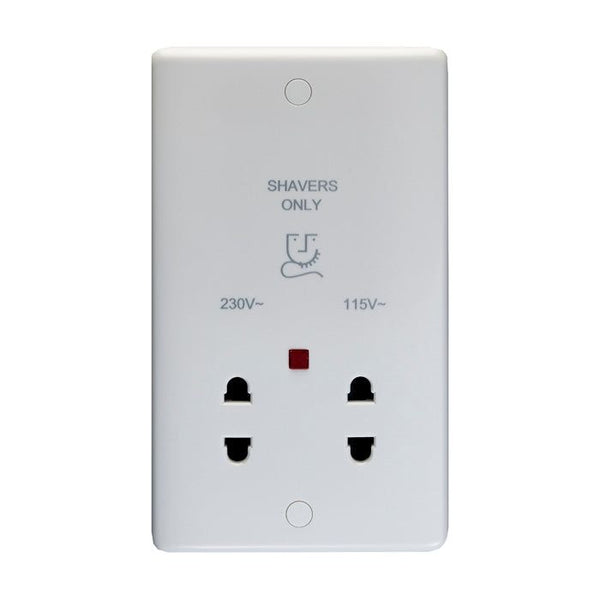 Eurolite Enhance White Plastic Shaver Socket - White - PL4581 - Choice Handles