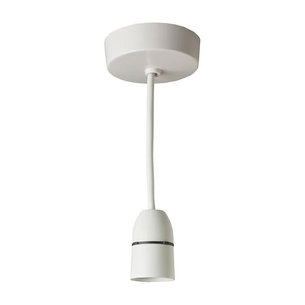 Eurolite Enhance White Plastic Bc Pendant Short Skirt 6Inch - White - PL618B22 - Choice Handles