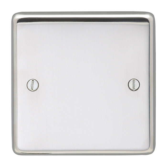 Eurolite Stainless steel Single Blank Plate - Polished Stainless Steel - PSS1B - Choice Handles