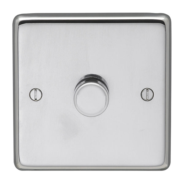 Eurolite Stainless steel 1 Gang Dimmer - Polished Stainless Steel - PSS1D400 - Choice Handles