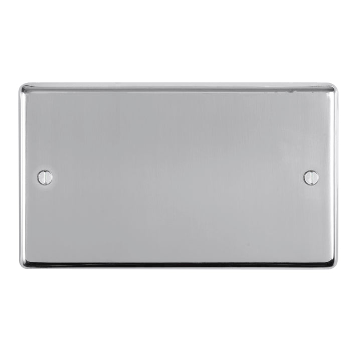 Eurolite Stainless steel Double Blank Plate - Polished Stainless Steel - PSS2B - Choice Handles