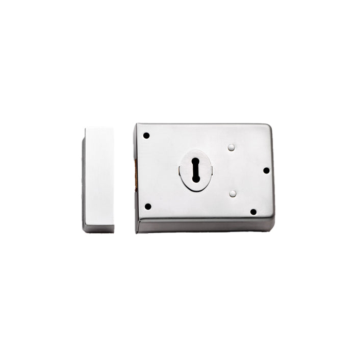 Eurospec - Traditional Rim Deadlock 4 X 3 - Satin Chrome - RDE8043SC - Choice Handles