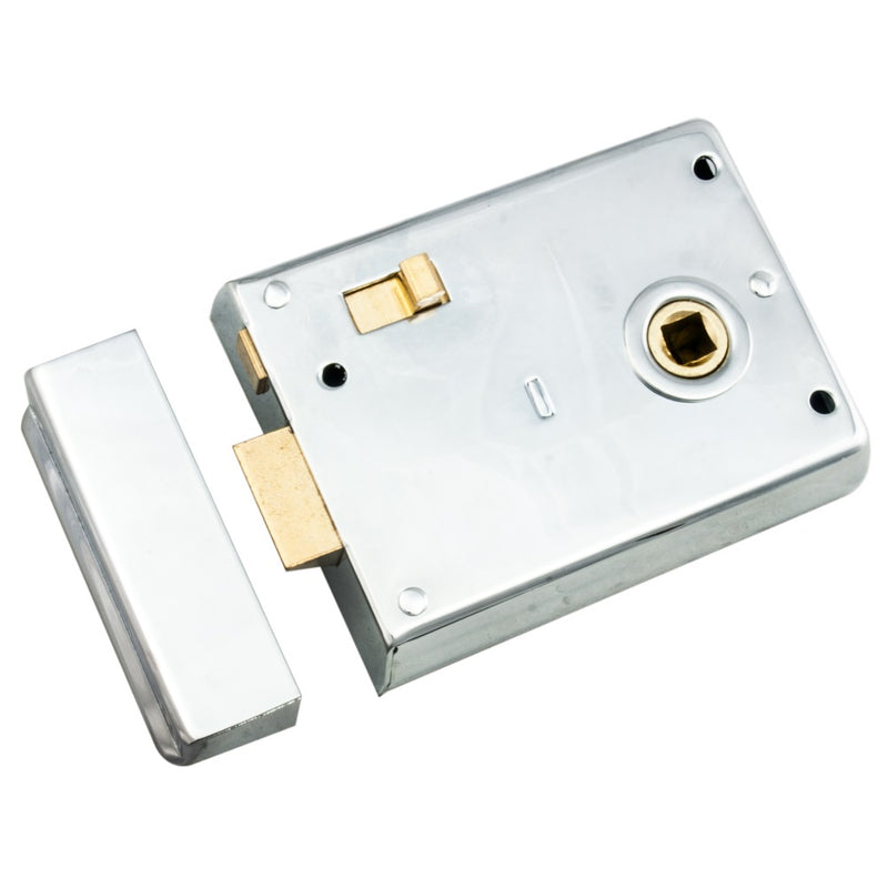 Eurospec - Traditional Rim Latch 4 X 3 - Satin Chrome - RLE8043SC - Choice Handles