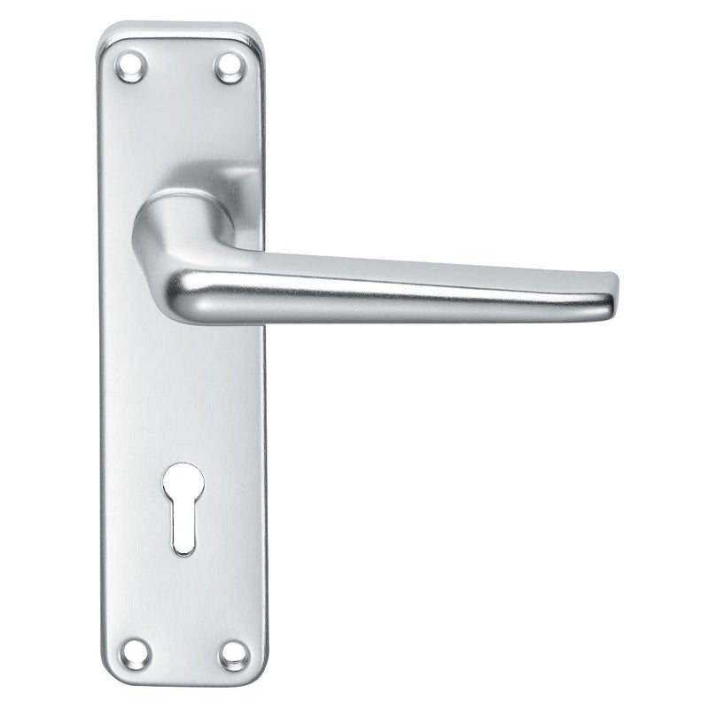 Eurospec - Aluminium Lever on Lock Backplate - Satin Anodised Aluminium - SAA21 - Choice Handles