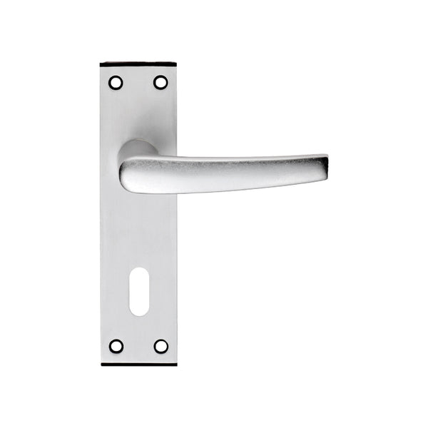 Eurospec - Aluminium MIAL Lever on Lock backplate - Satin Anodised Aluminium - SAA60 - Choice Handles