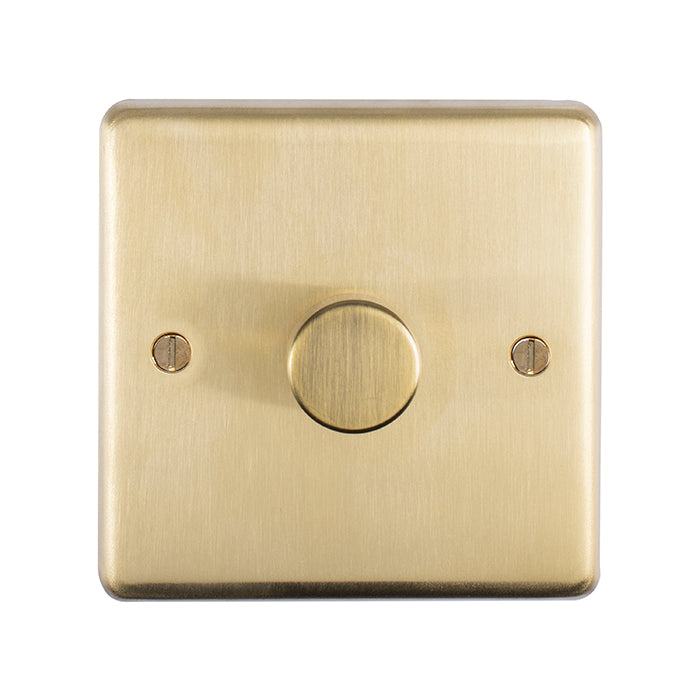 Eurolite Stainless steel 1 Gang Dimmer - Satin Brass - SB1D400 - Choice Handles