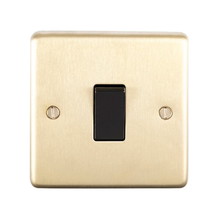 Eurolite Stainless steel 1 Gang Switch - Satin Brass - SB1SWB - Choice Handles