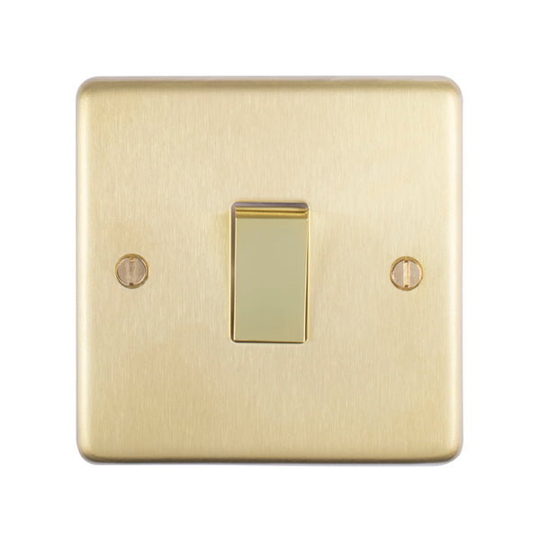 Eurolite Stainless steel 20Amp Switch - Satin Brass - SB20ASW - Choice Handles