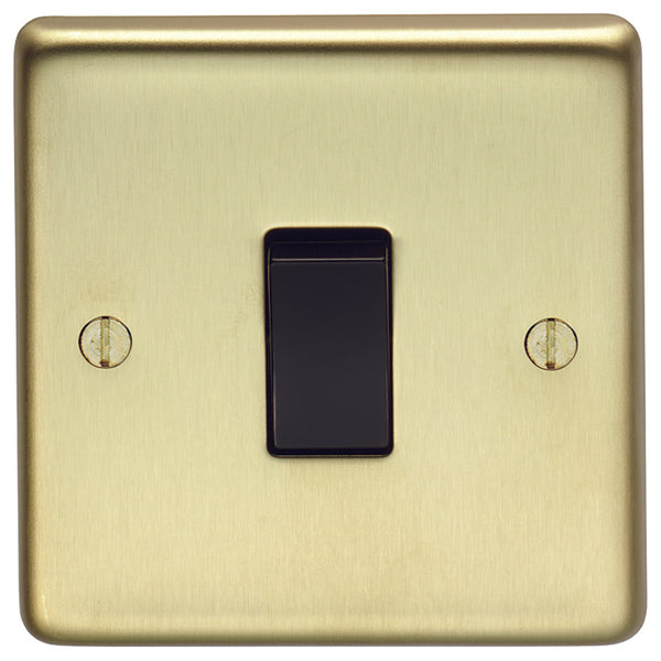 Eurolite Stainless steel 20Amp Switch - Satin Brass - SB20ASWB - Choice Handles