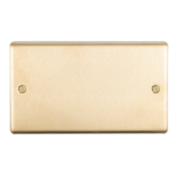 Eurolite Stainless steel Double Blank Plate - Satin Brass - SB2B - Choice Handles