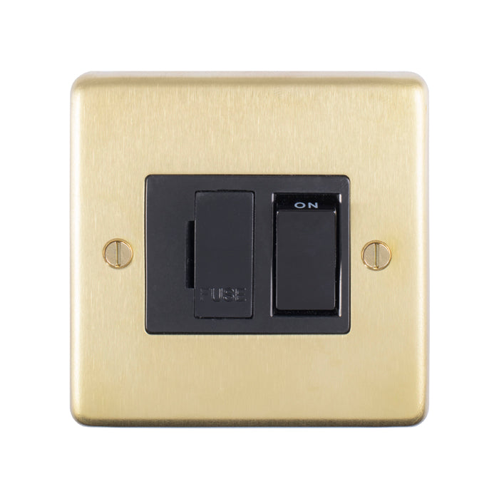 Eurolite Stainless steel Switched Fuse Spur - Satin Brass - SBSWFB - Choice Handles