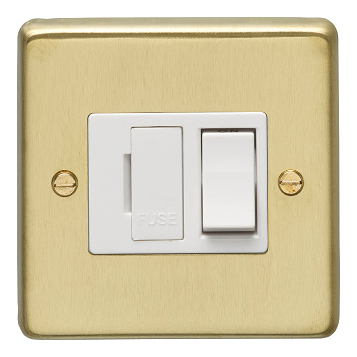 Eurolite Stainless steel Switched Fuse Spur - Satin Brass - SBSWFW - Choice Handles