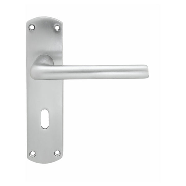 Serozzetta - Serozzetta Uno Lever on Lock Backplate - Satin Chrome - SZC011SC - Choice Handles