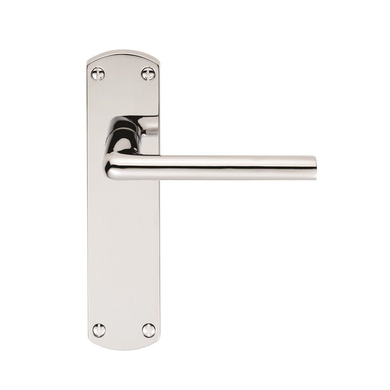 Serozzetta - Serozzetta Uno Lever on Latch Backplate - Polished Chrome - SZC012CP - Choice Handles