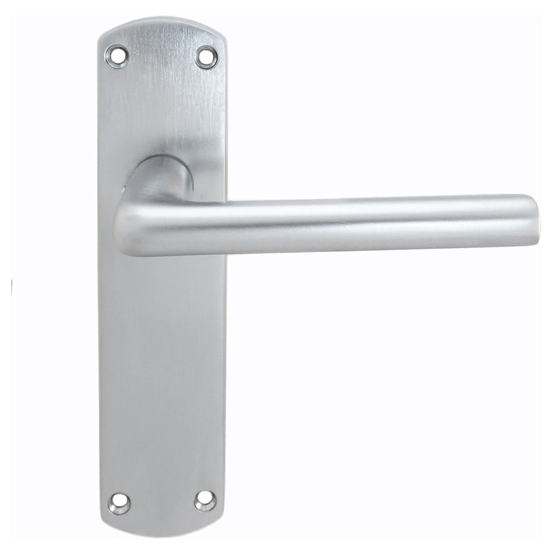 Serozzetta - Serozzetta Uno Lever on Latch Backplate - Satin Chrome - SZC012SC - Choice Handles