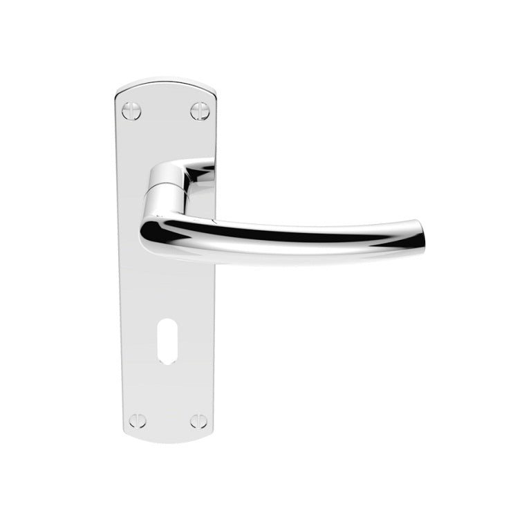 Serozzetta - Serozzetta Dos Lever on Lock Backplate - Polished Chrome - SZC021CP - Choice Handles