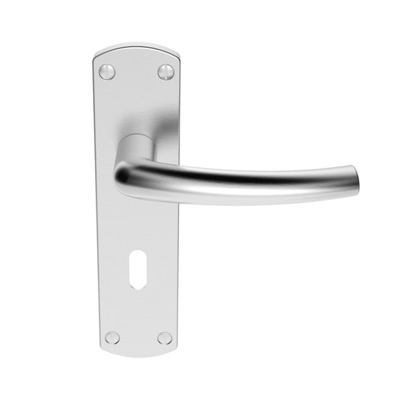 Serozzetta - Serozzetta Dos Lever on Lock Backplate - Satin Chrome - SZC021SC - Choice Handles