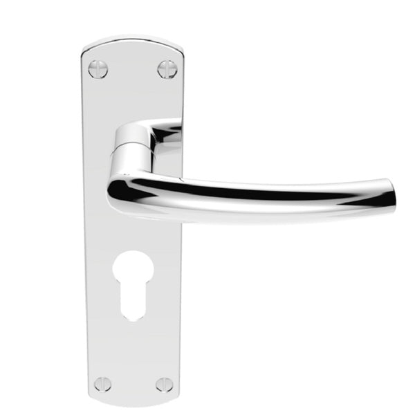 Serozzetta - Serozzetta Dos Lever on Euro Lock Backplate - Polished Chrome - SZC021YCP - Choice Handles