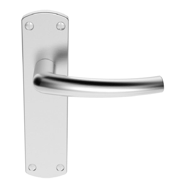 Serozzetta - Serozzetta Dos Lever on Latch Backplate - Satin Chrome - SZC022SC - Choice Handles