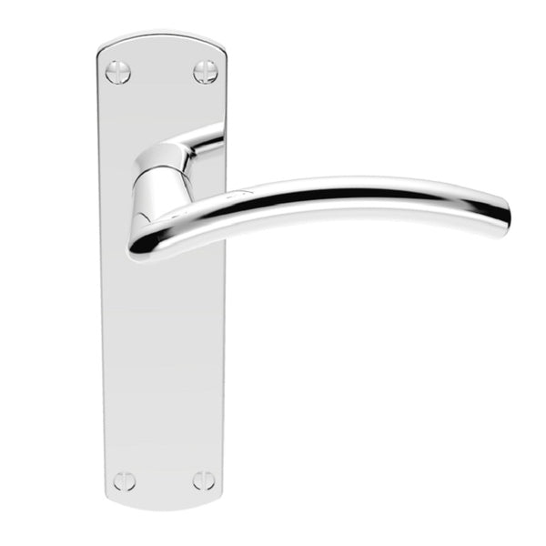 Serozzetta - Serozzetta Tres Lever on Latch Backplate - Polished Chrome - SZC032CP - Choice Handles