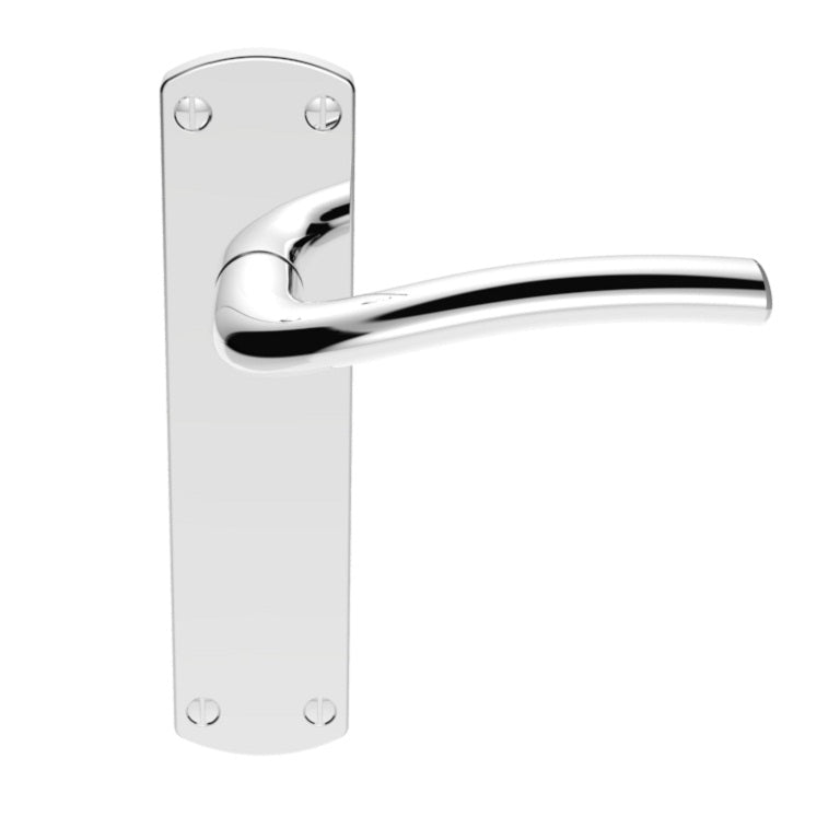 Serozzetta - Serozzetta Cuatro Lever on Latch Backplate - Polished Chrome - SZC042CP