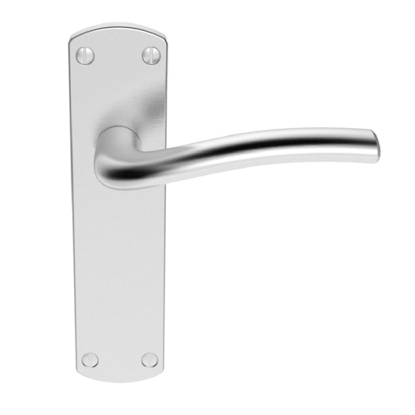 Serozzetta - Serozzetta Cuatro Lever on Latch Backplate - Satin Chrome - SZC042SC