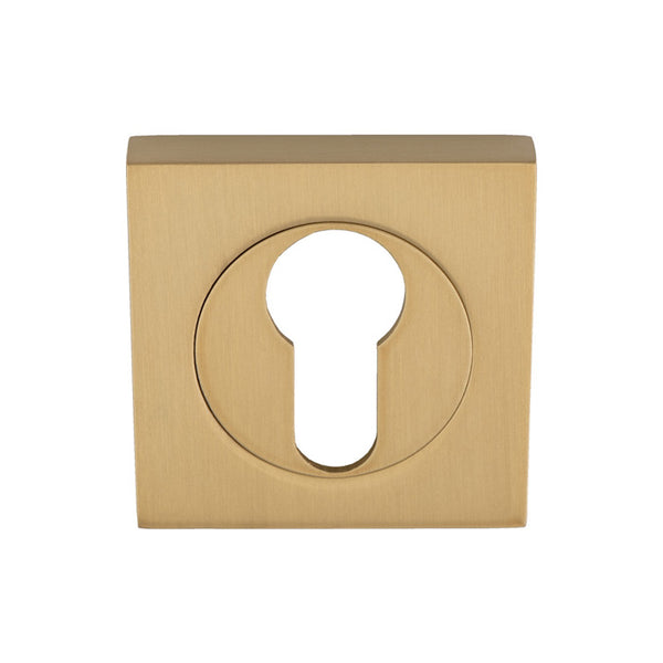 Serozzetta - Serozzetta Square Euro Profile Escutcheon - Satin Brass - SZM001SQSB