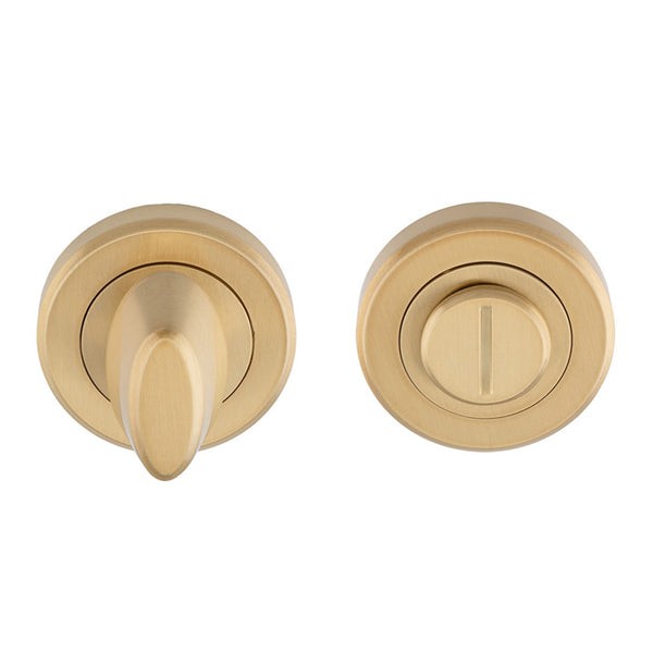 Serozzetta Thumbturn and Release on Rose -50mm Dia. Rose-Boxed - Satin Brass - SZM004SB